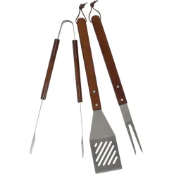 SEASONS BBQ Sett Børstet Stål + Trehåndtak