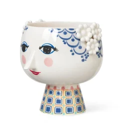 BJØRN WIINBLAD Bjørn Wiinblad Eva Potteskjuler På Fot 21cm Blå