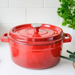 CHRISTIANIA 1739 Støpejernsgryte 5L Rød