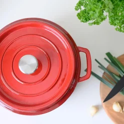 CHRISTIANIA 1739 Støpejernsgryte 5L Rød