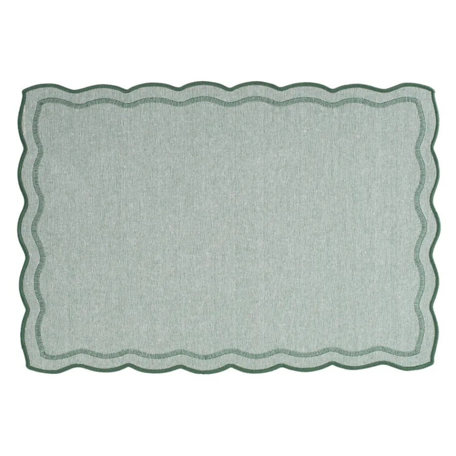 CHRISTIANIA GLASMAGASIN Collection Dekkebrikke 48x33cm Grønn