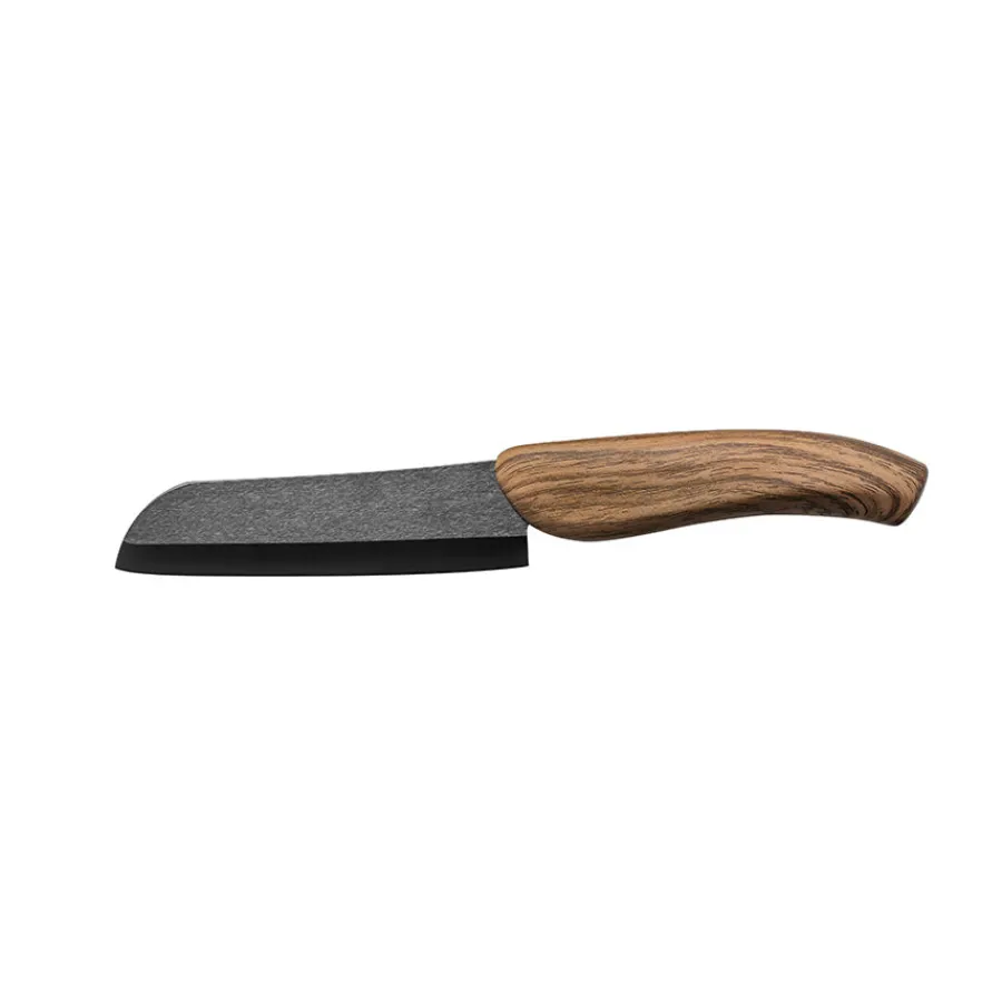 PORSGRUNDS PORSELÆNSFABRIK De Cuisson Woods Santoku Kniv Sort Knivblad 12cm