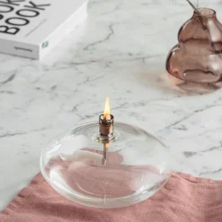 HADELAND GLASSVERK Aurora Oljelampe Klar