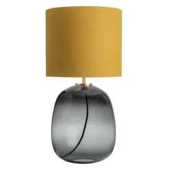 HADELAND GLASSVERK Austra Bordlampe Røkgrå