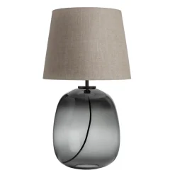 HADELAND GLASSVERK Austra Bordlampe Røkgrå