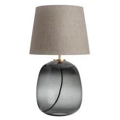 HADELAND GLASSVERK Austra Bordlampe Røkgrå