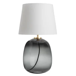 HADELAND GLASSVERK Austra Bordlampe Røkgrå