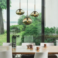 HADELAND GLASSVERK Crystal Stone Pendellampe