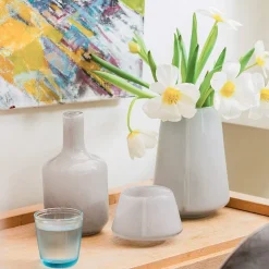 HADELAND GLASSVERK Dugg Vase 20cm Grå