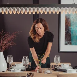 HADELAND GLASSVERK Krystallkongle Taklampe 1250mm