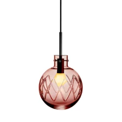 HADELAND GLASSVERK Krystallkule Taklampe