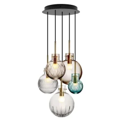 HADELAND GLASSVERK Krystallkule Taklampe