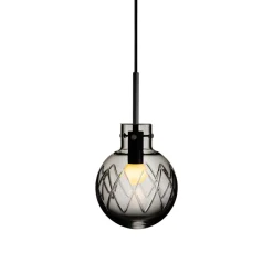 HADELAND GLASSVERK Krystallkule Taklampe