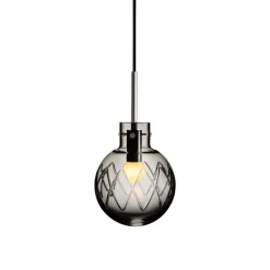 HADELAND GLASSVERK Krystallkule Taklampe