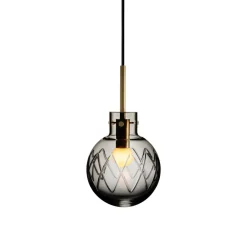 HADELAND GLASSVERK Krystallkule Taklampe