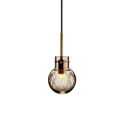 HADELAND GLASSVERK Krystallkule Taklampe