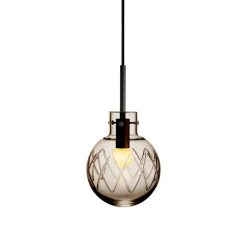 HADELAND GLASSVERK Krystallkule Taklampe