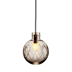 HADELAND GLASSVERK Krystallkule Taklampe