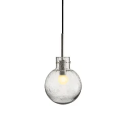 HADELAND GLASSVERK Krystallkule Taklampe Soda Klar