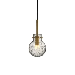 HADELAND GLASSVERK Krystallkule Taklampe