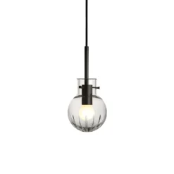 HADELAND GLASSVERK Krystallkule Taklampe Stor Stjerne Klar