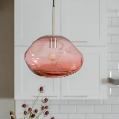 HADELAND GLASSVERK Pendellampe Morgenrød