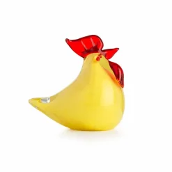 HADELAND GLASSVERK Påskepynt Glasshøne Gul 8cm