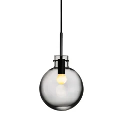 HADELAND GLASSVERK Røkgrå Taklampe