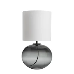HADELAND GLASSVERK Senja Bordlampe Røkgrå