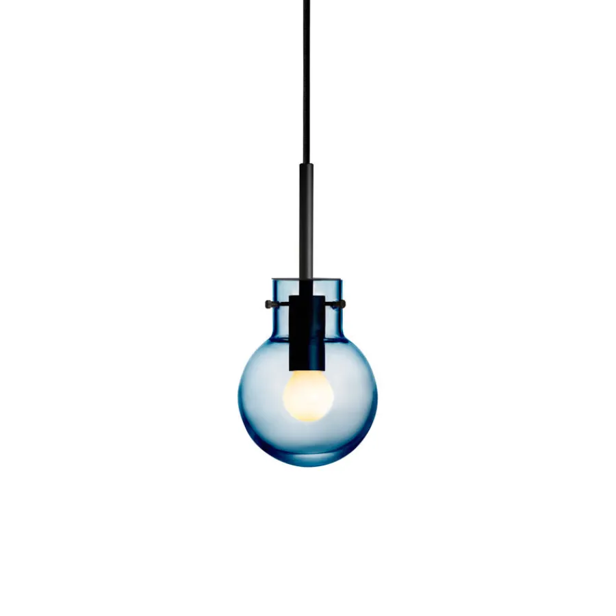 HADELAND GLASSVERK Stålblå Taklampe