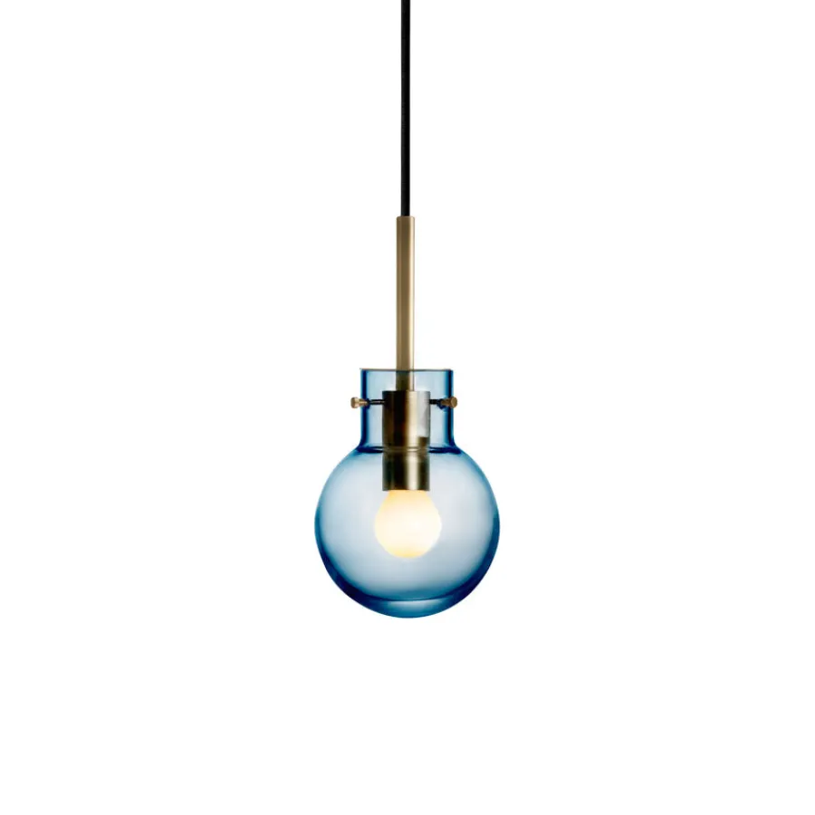 HADELAND GLASSVERK Stålblå Taklampe