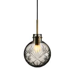 HADELAND GLASSVERK Taklampe Røkgrå