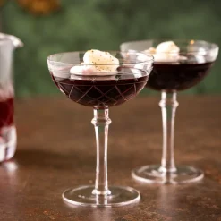 HADELAND GLASSVERK Victoria Champagneskål Ruteslip 25cl Klar