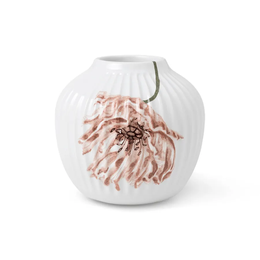 KÄHLER DESIGN Kähler Hammershøi Poppy Vase 13cm Hvit m/Dekor