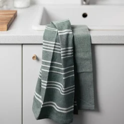 CHRISTIANIA 1739 Kjøkkenhåndkle Sort Grønn 50X70cm 2pk