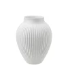 KNABSTRUP KERAMIK Vase 20cm Riflet Hvit