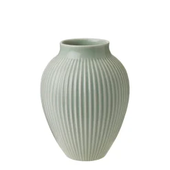 KNABSTRUP KERAMIK Vase 20cm Riflet Mint