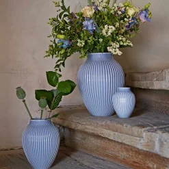 KNABSTRUP KERAMIK Vase 27cm Riflet Lavendel