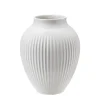 KNABSTRUP KERAMIK Knabstrup Vase 27cm Riflet Hvit