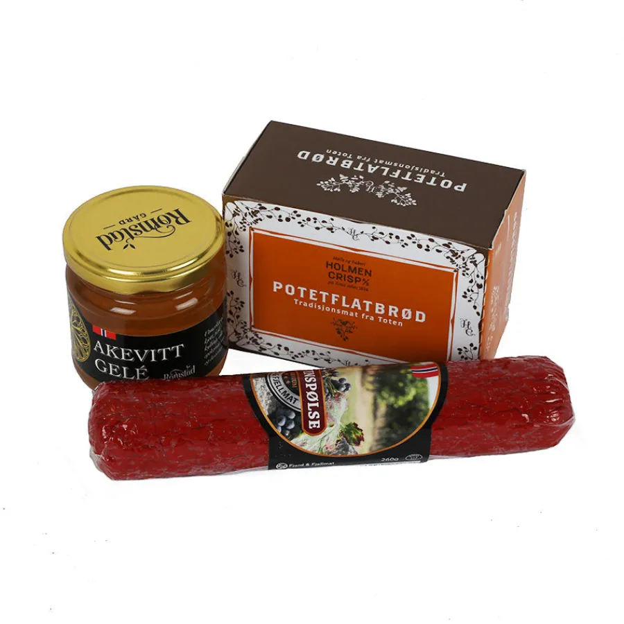 KRAMBODEN Gavepakke Spekepølse/Flatbrød/Gele