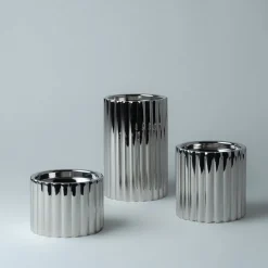 LØVE Løve Vinje Telysholder Rustfritt Stål 14cm Sølv