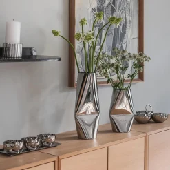 LØVE Løve Vinje Vase Rustfritt Stål 34,5cm Sølv