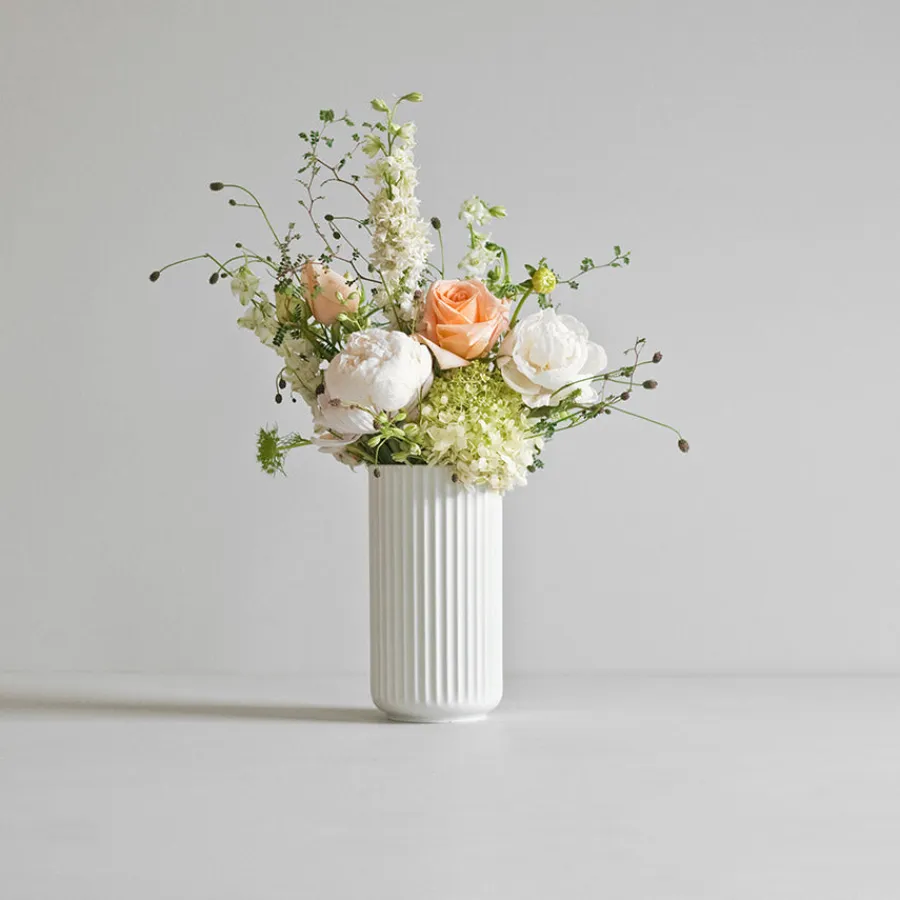 LYNGBY Porcelæn Vase 20,5cm Hvit Porselen