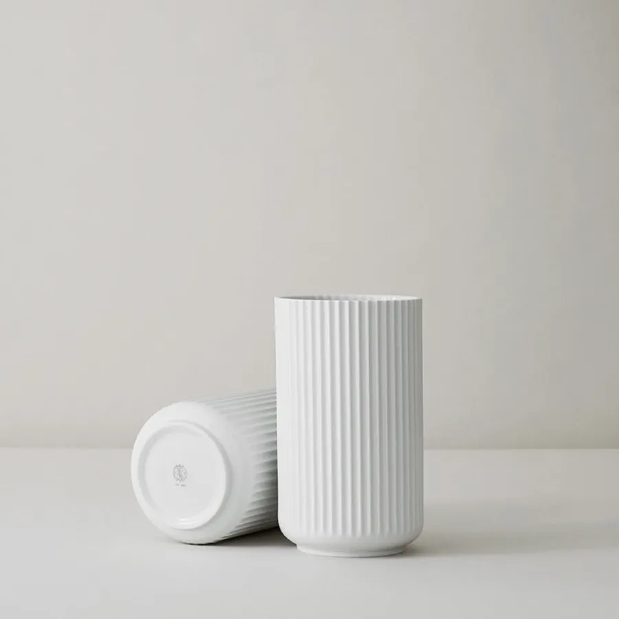 LYNGBY Porcelæn Vase 20,5cm Hvit Porselen