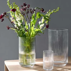 LYNGBY Porcelæn Vase 25cm Klart Glass