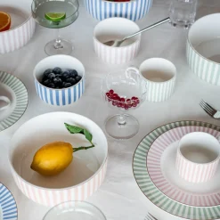 NOVA Abby Skål 12cm Blå m/Gullkant