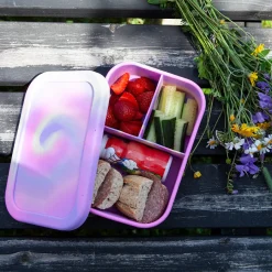 NOVA Dynamic Matboks 1200ml Silikon 3 Rom Rosa Batikk