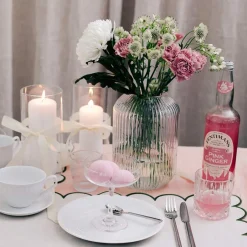 NOVA Edge Vase m/riller Klar 22cm