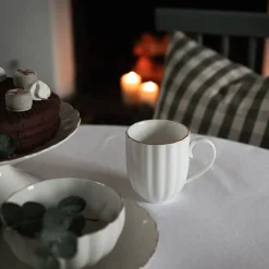 NOVA Lilly Krus 32cl Hvit m/Gullkant