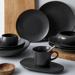 PORSGRUNDS PORSELÆNSFABRIK Porsgrunds Porselænsfabrik Natur Organisk Asjett 19,5cm Matt Sort